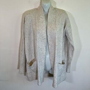 Women’s Loft Cream Speckled Cardigan/Sweater Size Medium